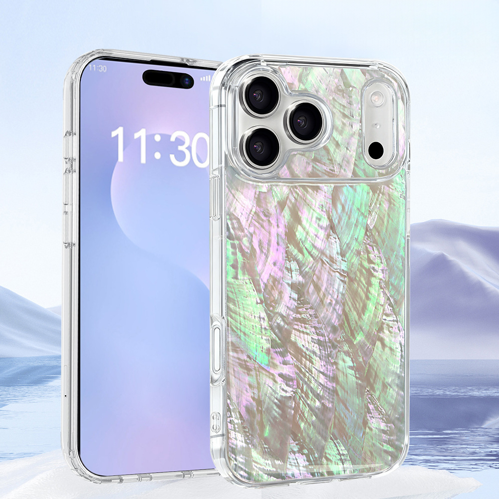 天然贝壳高端滴胶手机壳