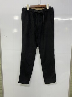 磨毛短绒冬季 －88臀围112裤 长裤 腰围平铺80 长101 黑色L 日单男士