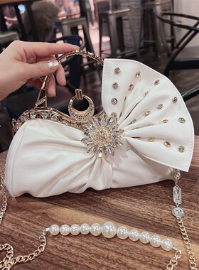 2024新款手提包女水钻晚宴包小礼服包时尚单肩斜跨小包宴会女包潮