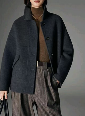 【Valkyvia/悠悠奢品】短款羊毛大衣轻奢上衣短款羊毛外套20272