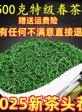 2025新茶叶特级日照绿茶春茶板栗香豆香炒青耐泡500克浓香纯正