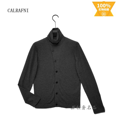 CALRAFNI卡尔拉费尼 秋冬新款高领可翻羊毛衫 带扣时尚潮流款