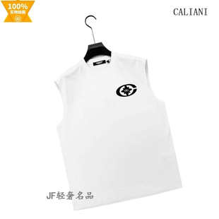 CALIANI卡里亚尼 2026春夏新款无袖背心 棉质胸绣背标 宽松阔版