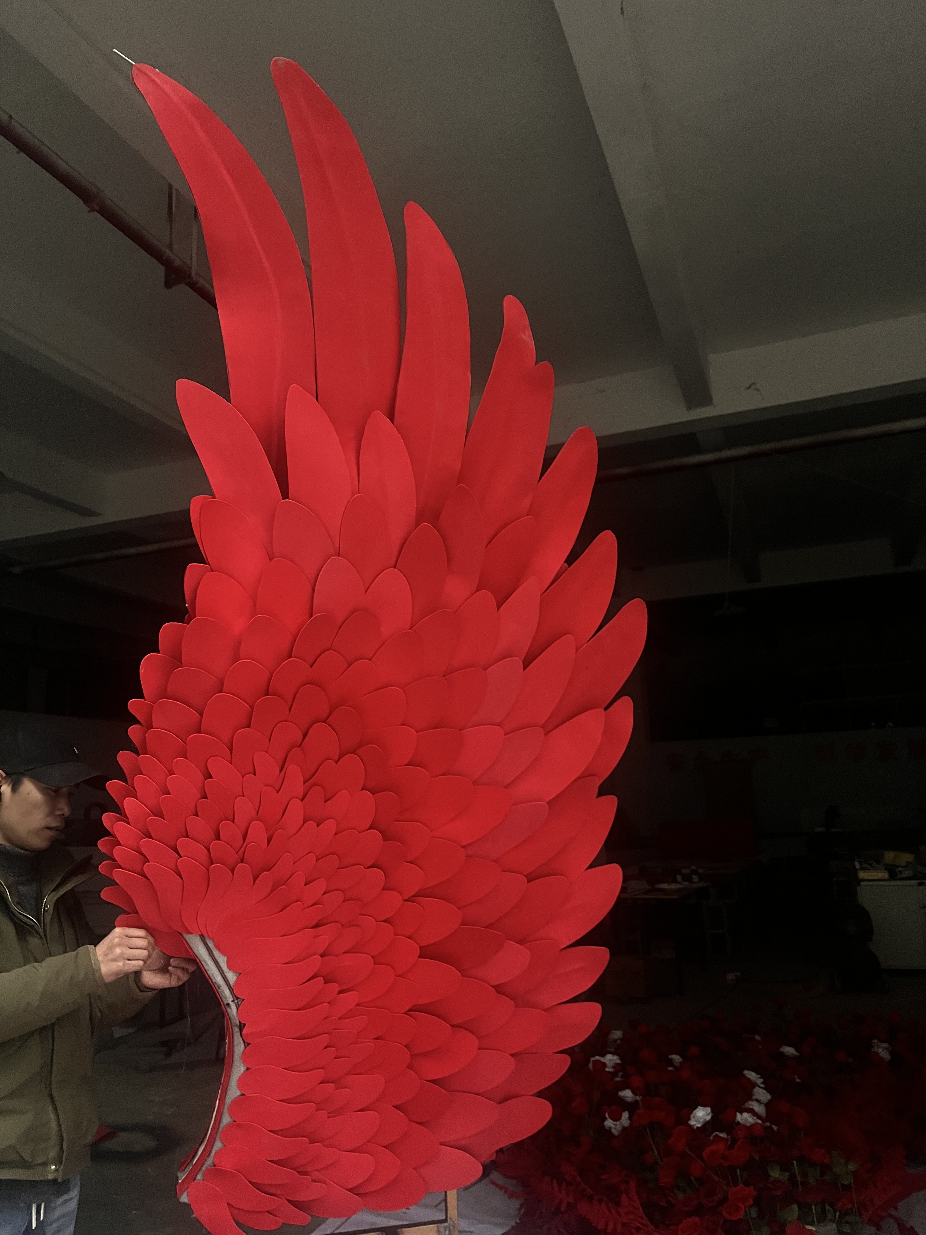 大型翅膀定制网红打卡道具制作鸟翅膀凤凰美陈装置定制,商业/办公家具,商业美陈,淘宝优惠券,粉丝福利购,淘宝优惠卷