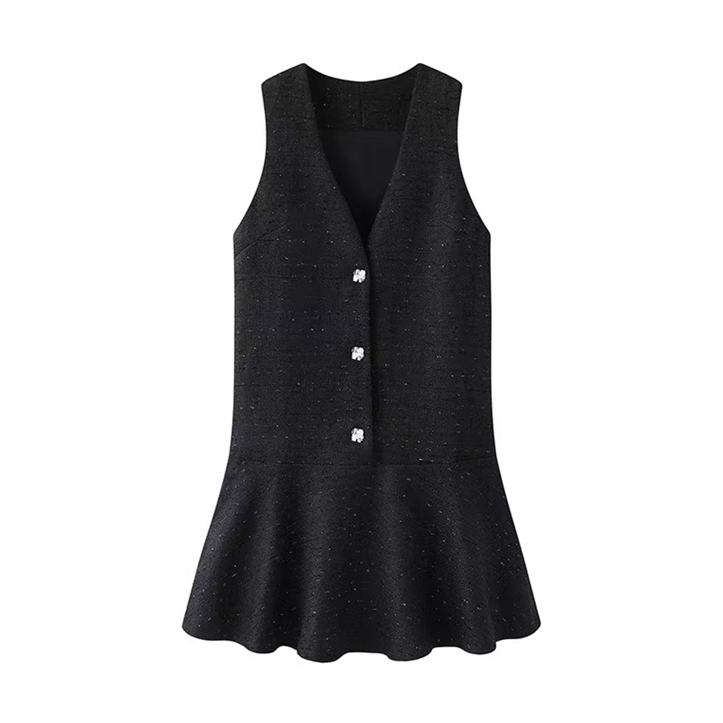 熙+の法式千金小香风粗花呢背心裙女2025秋季新款时尚无袖连衣裙