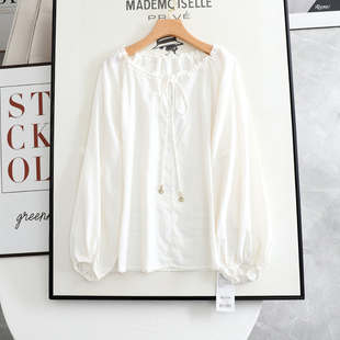2025春季 衬衫 新款 百搭休闲宽松显瘦设计感长袖 女小上衣 时尚 麦系