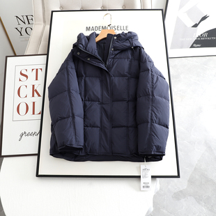 高级感设计时尚 新款 百搭宽松显瘦连帽羽绒服外套女 2025冬季 麦系