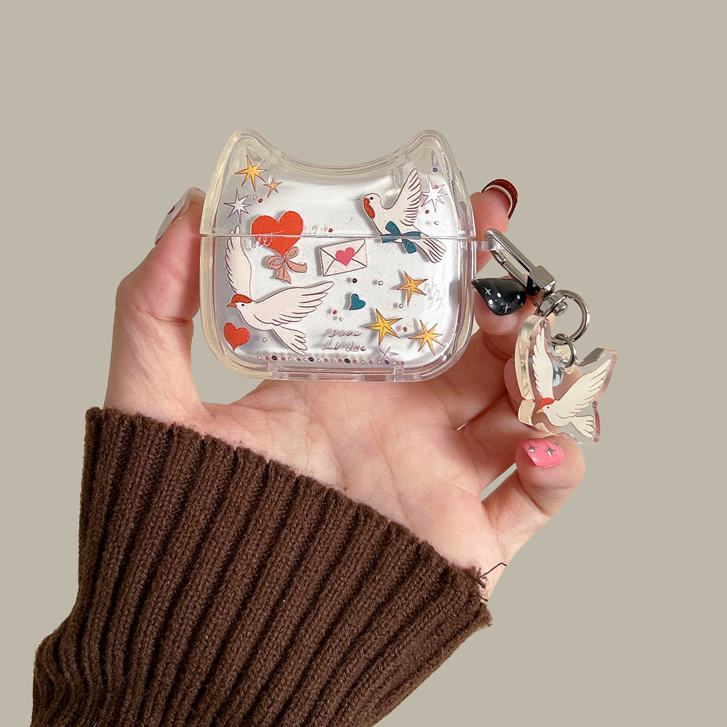 爱心鸽子airpodspro3保护套适用苹果蓝牙耳机壳2代猫耳3代硅胶pro2个性趣味创意女款airpods4代防摔新款软壳,3C数码配件,耳机保护套,淘宝优惠券,粉丝福利购,淘宝优惠卷