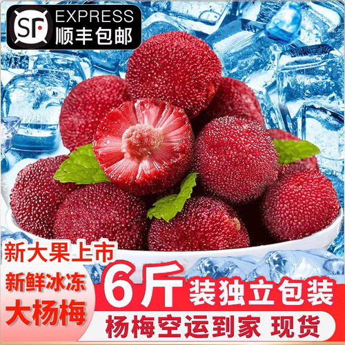 冰杨梅袋装速冻冰镇杨梅球新鲜水果特大果肉冷冻休闲零食开袋即食