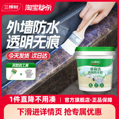 三棵树透明防水胶外墙