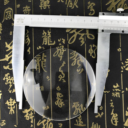 109mm直径圆形亚克力5倍放大镜片阅读检验鉴定高清塑料凸透镜包邮