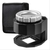 包邮 台式 30倍照布镜鉴定检验鸽眼放大镜带刻度LED灯密度镜验钞灯