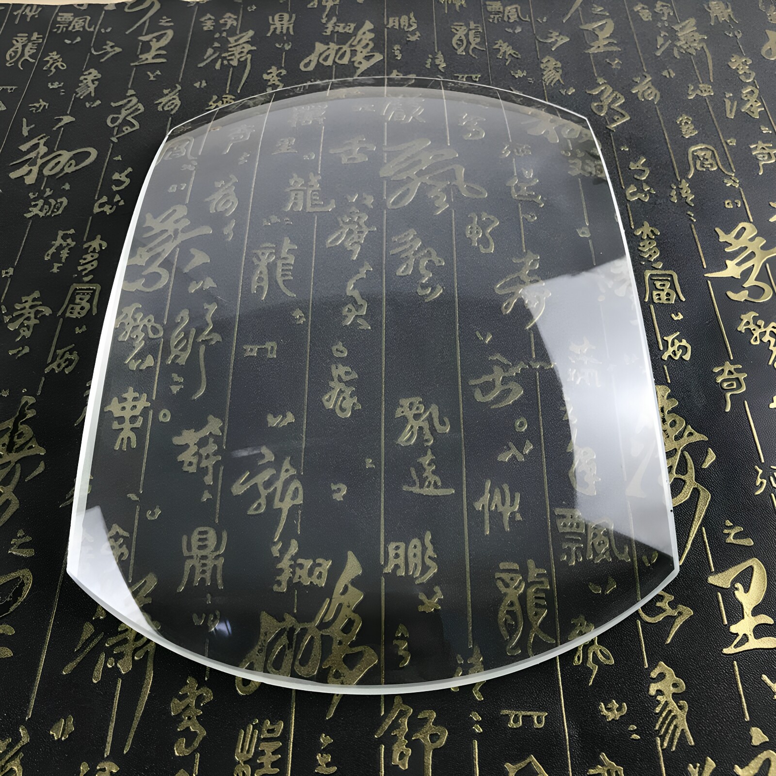 长方形椭圆形玻璃凸透镜5倍光学放大镜单凸超大尺寸高清扩大镜片