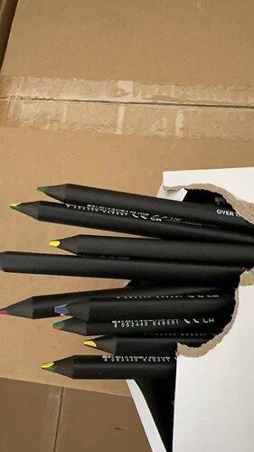 超爆单30支四色彩虹铅笔 1厘米直径粗杆彩铅笔