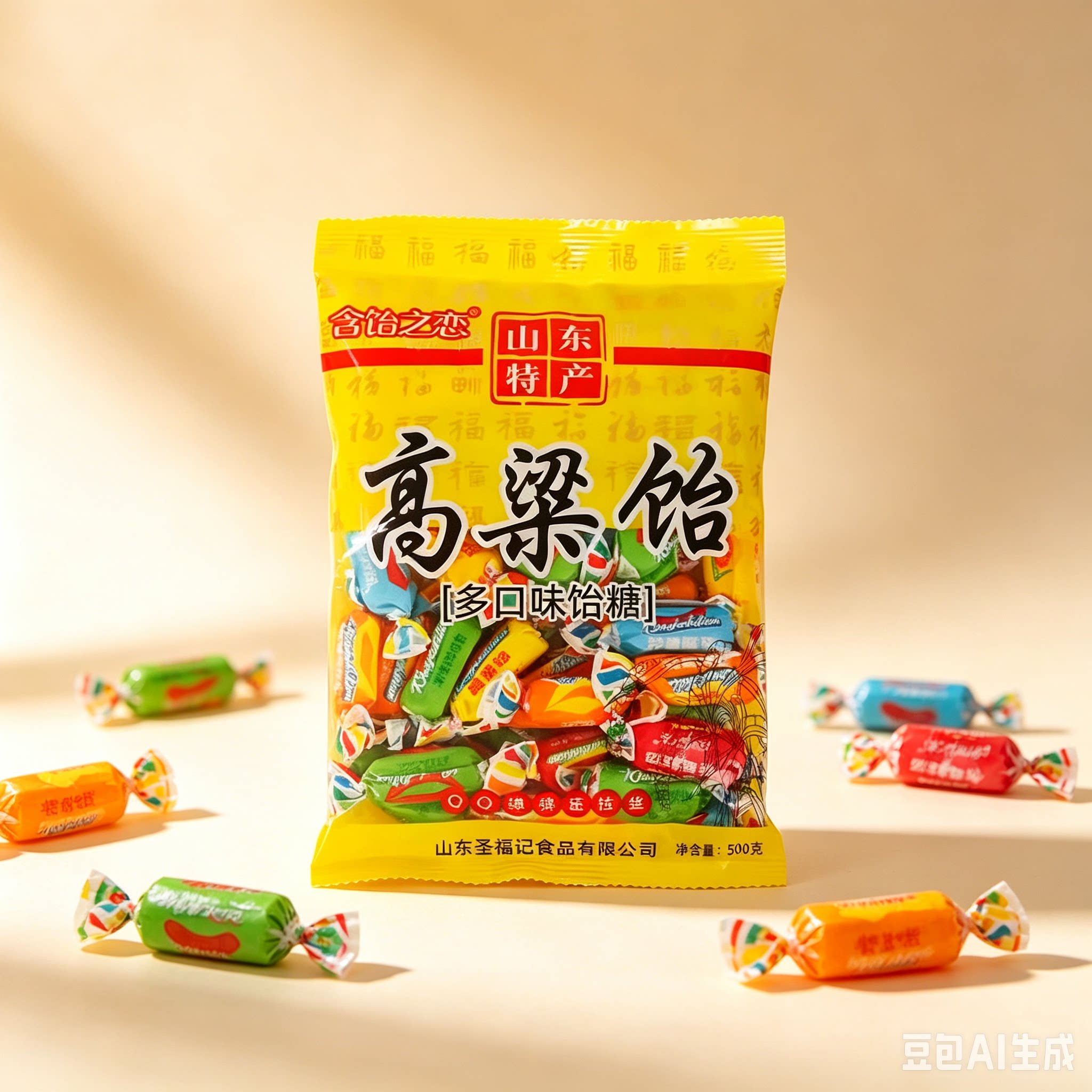 传统老牌子糖果含饴之恋高粱饴糖多味500g*2袋正品山东特产年货节