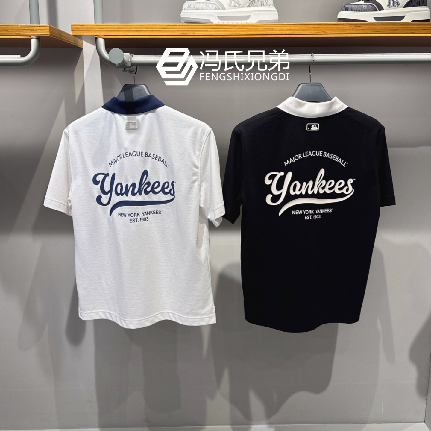 MLB26年夏男女休闲时尚运动翻领透气防紫外线短袖POLO衫3APQV0263
