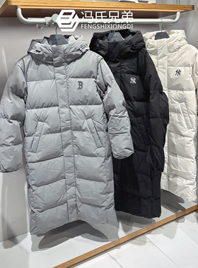 MLB25年冬季男女时尚防风保暖防水鹅绒张康乐同款羽绒服3ADJV4056