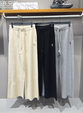 MLB25年秋季女款时尚休闲潮流运动宽松舒适直筒羊毛长裤3FPTB0954