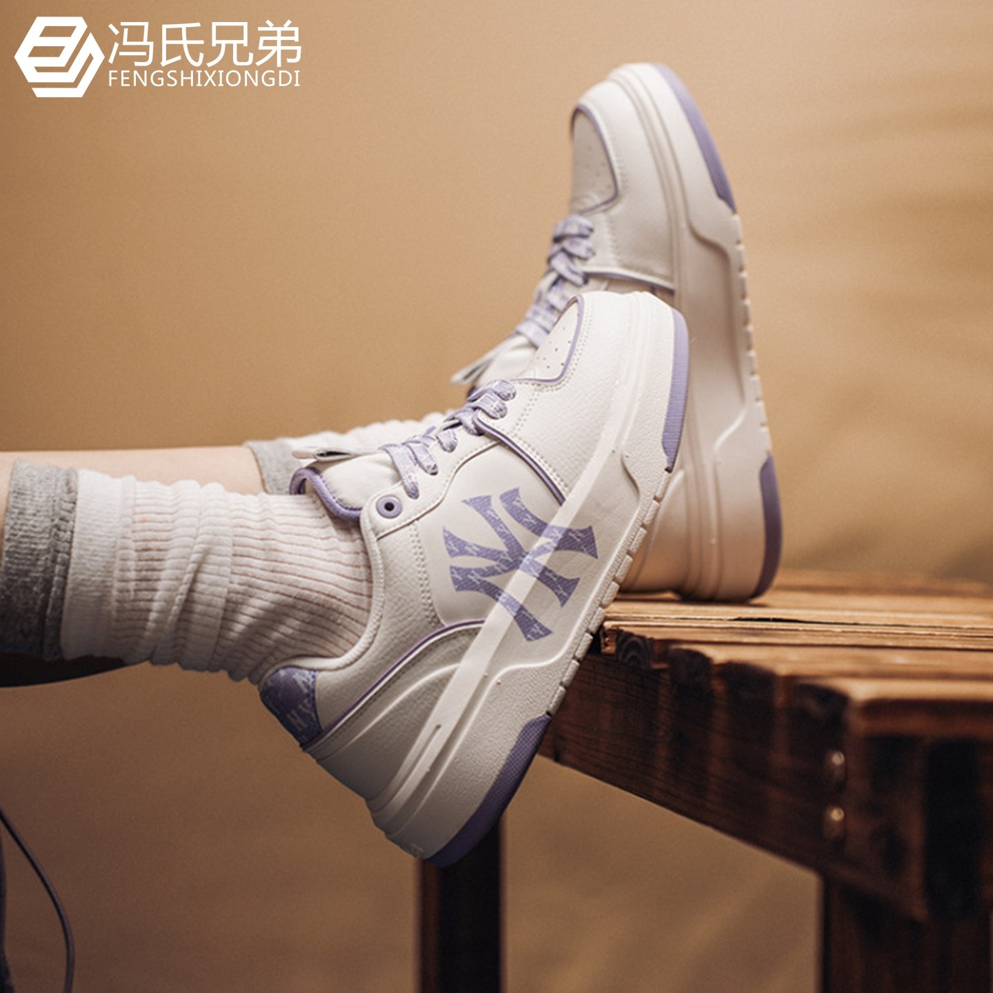 MLB 26年春季新品男女休闲时尚复古老花厚底增高学长鞋3ASXM046N,运动鞋new,运动休闲鞋,淘宝优惠券,粉丝福利购,淘宝优惠卷