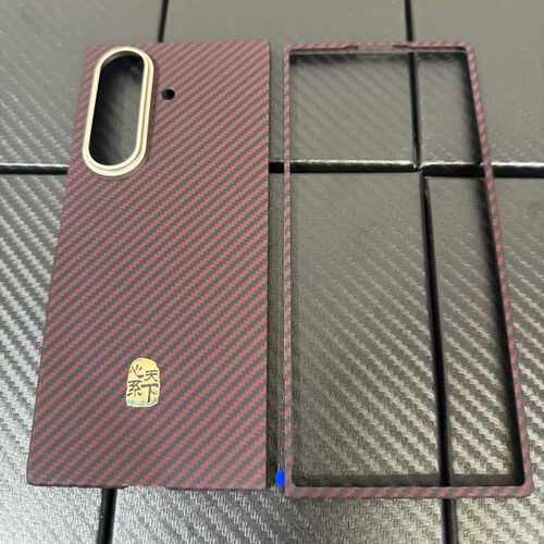 适用三星ZFold7凯夫拉手机壳W26心系天下折叠芳纶纤维前后壳纯色
