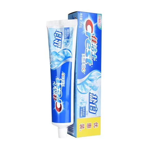 牙膏佳洁士洁白盐白薄荷200g口气去牙渍固齿香型清新去渍家用