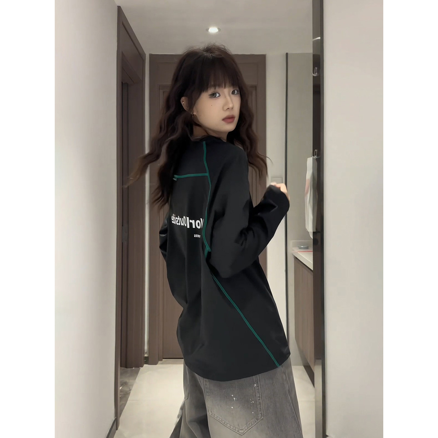 网图现货2026春季新款弹力速干哈苏线迪桑棉长袖HT2528-特P28，男装卫衣，星座418-2