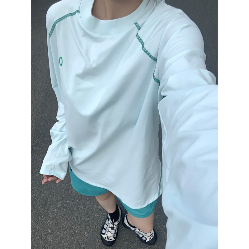 网图现货2026春季户外新款弹力速干哈苏线迪桑棉长袖HT2528-特P28，男装卫衣，星座418-2