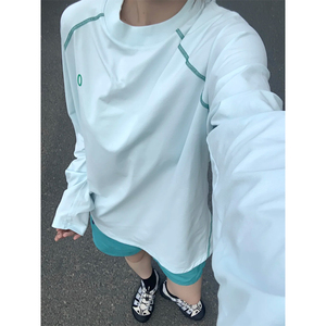 网图现货2026春季户外新款弹力速干哈苏线迪桑棉长袖HT2528-特P28，男装卫衣，星座418-2