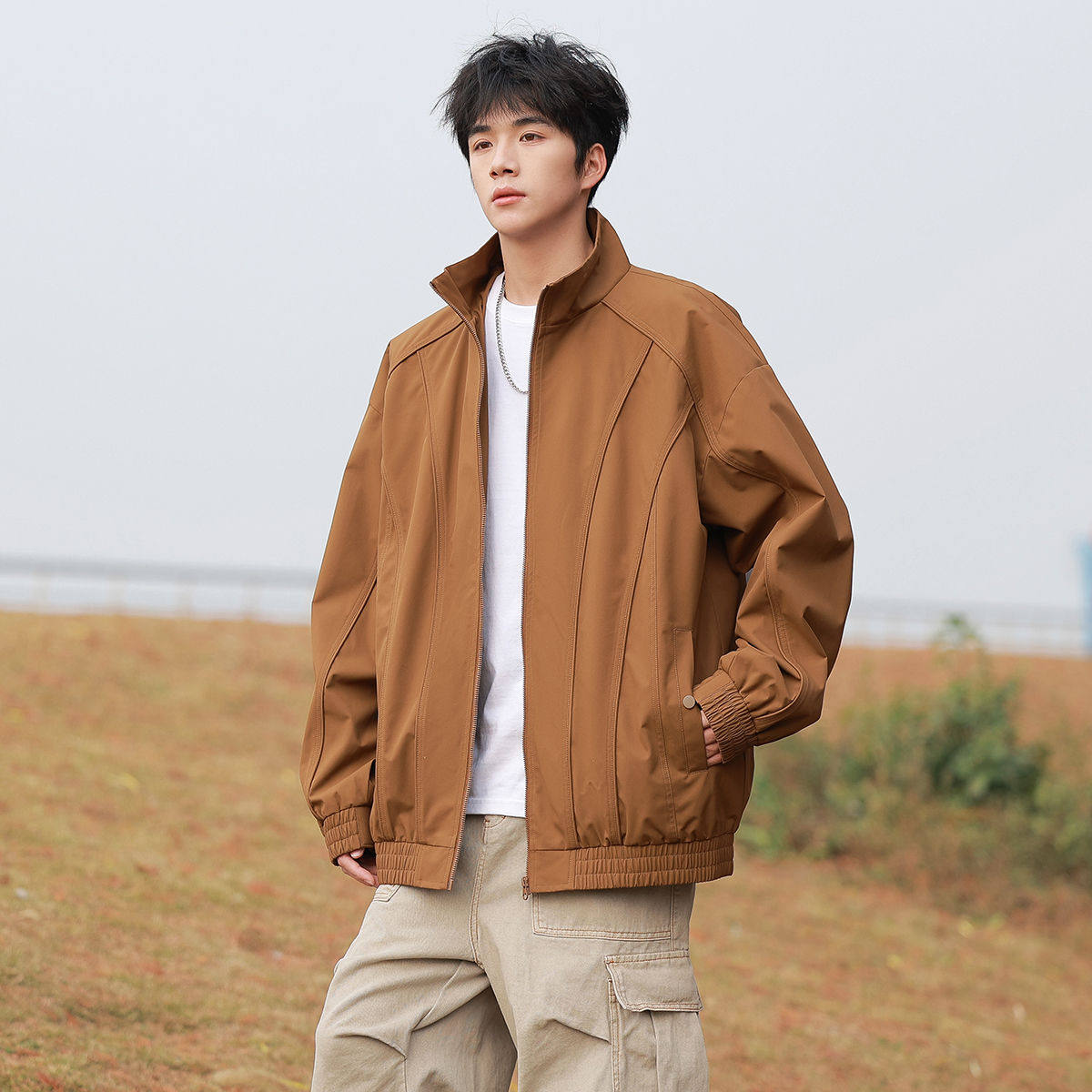 2026春季新款森系男女休闲立领飞行夹克JK257866-特P58,男装夹克,星座418-2