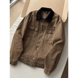 现货2026春季美式拼接全棉牛仔外套老钱风夹克JK267943-P95，男装工装外套，星座418-2