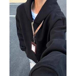 网图现货秋季高克重双开拉链开衫连帽卫衣WY2550-特P50,周笔畅穿衣搭配图图片