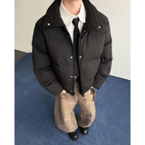 MY258835-P852025冬季男女休闲美式复古条纹撞色翻领棉衣，男装棉衣，星座418-2