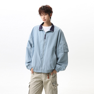 2026春季新款美式复古撞色翻领夹克 JK2699860-P65图片