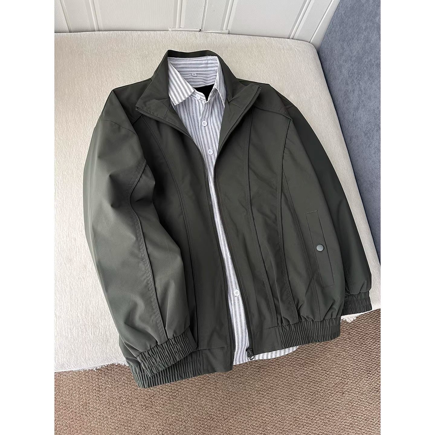 网图现货2026春季新款复古工装飞行夹克JK7866-特P58，男装夹克，星座418-2