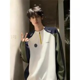现货网图2026春季男女同穿半拉链户外骑行圆领长袖TX25280-特P45，男装T恤，星座418-2