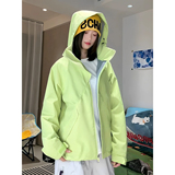 2026春季多巴胺色情侣连帽户外防风防水冲锋衣夹克JK2588-特P58，男装夹克，星座418-2