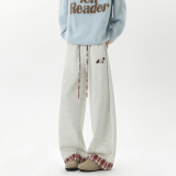 现货秋季新款刺绣腊肠狗运动休闲长裤K2496-P50加绒P55，女装休闲裤，星座418-2