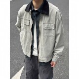 现货2026春季美式拼接全棉牛仔外套老钱风夹克JK267943-P95，男装工装外套，星座418-2