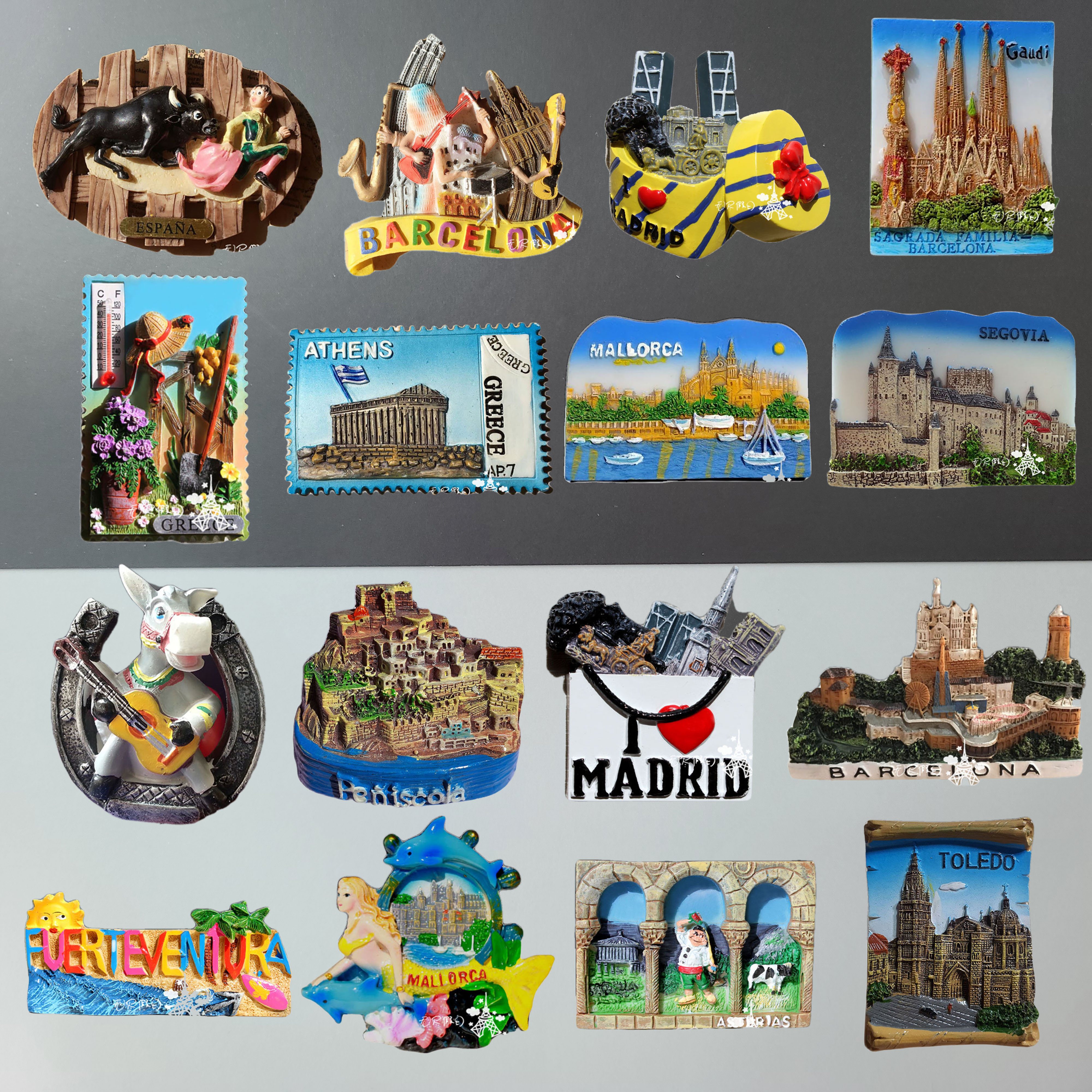 希腊树脂冰箱磁性贴无尽假日