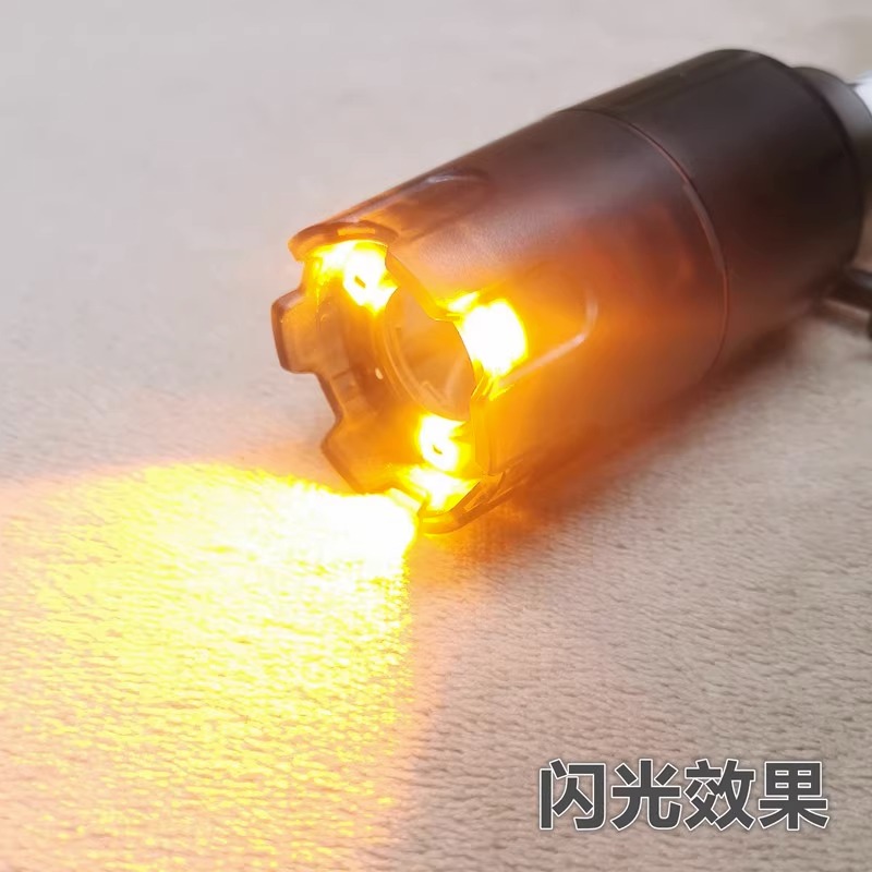 战术火帽发光器软弹枪M416喷火猪消音器水晶玩具仿真模型道具配件
