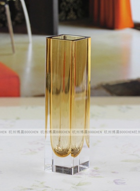 手工玻璃工艺品琥珀琉璃小花瓶