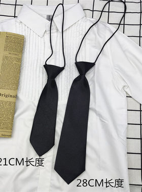 儿童领带领结男童女童校服蝴蝶结假领带小朋友学生黑色学院风