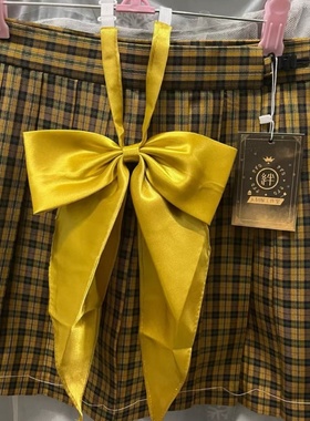 黄色超大领结女纯色蝴蝶结jk制服衬衫酒红学院风燕尾蝶龙领花