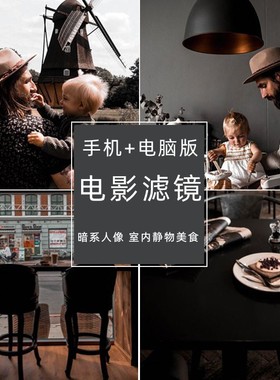 高级Lightroom预设 复古静物电影暗系色调手机APP滤镜LR网红PS