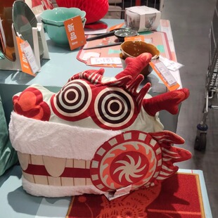 包邮国内宜家新品弗斯达靠垫抱枕龙 50x46 厘米济南代购