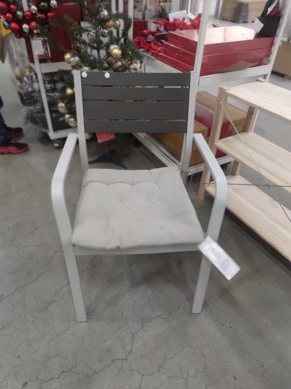 包邮国内宜家索兰德椅子带扶手餐椅户外 休闲椅子淡灰色/浅褐色