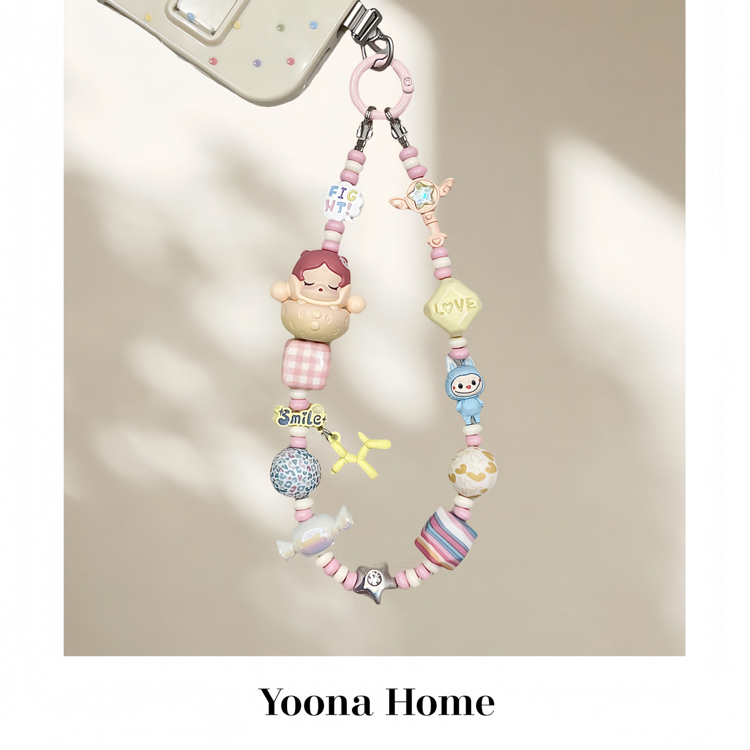 泡泡玛特可爱手机挂链挂绳钥匙扣