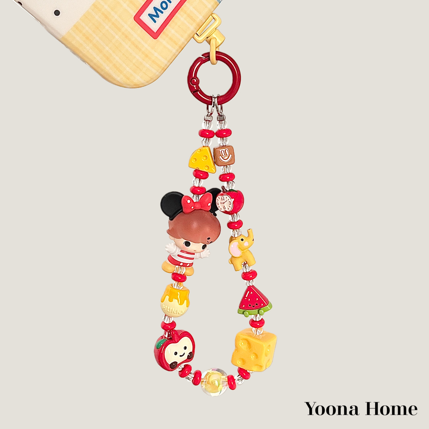 抱抱米妮萌粒手机链装饰链挂件