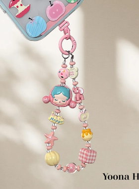 YOONA原创意自制泡泡玛特马卡龙SP萌粒手机链挂绳ccd挂链手腕挂绳