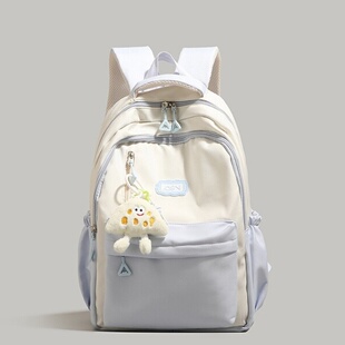 法国MlcanI Kans高级感撞色双肩包女生小学生书包初高中生男背包